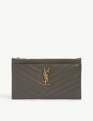 SAINT LAURENT: Monogram quilted leather pouch