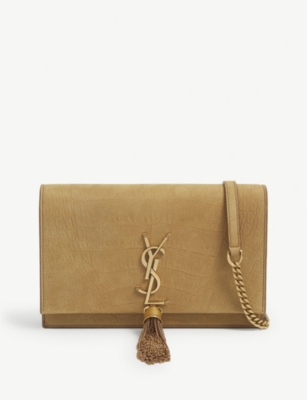 SAINT LAURENT: Kate tassel embellished wallet on chain