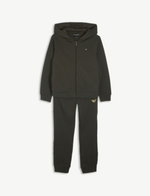 khaki armani tracksuit