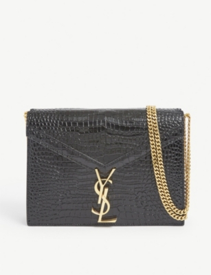 saint laurent cassandra leather shoulder bag