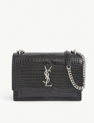 Ysl sunset small crocodile sale