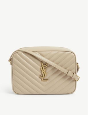 Lou Quilted Leather Belt Bag In Beige