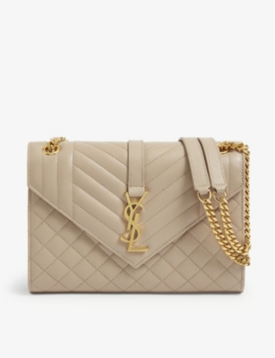 SAINT LAURENT Monogram quilted-leather shoulder bag