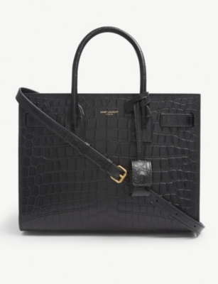 saint laurent sac de jour croc embossed