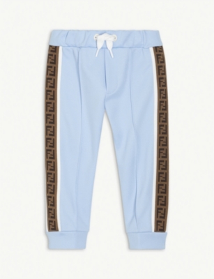 Logo-tape jersey jogging bottoms 6-24 