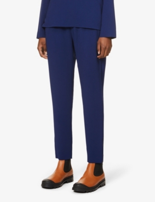 stretch tapered trousers