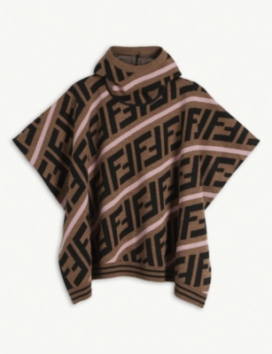 Fendi poncho clearance logo