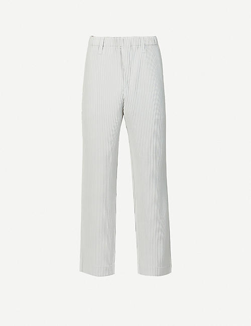 HOMME PLISSE ISSEY MIYAKE: Pleated straight woven trousers