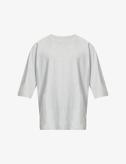 HOMME PLISSE ISSEY MIYAKE: Crewneck marled cotton-jersey T-shirt