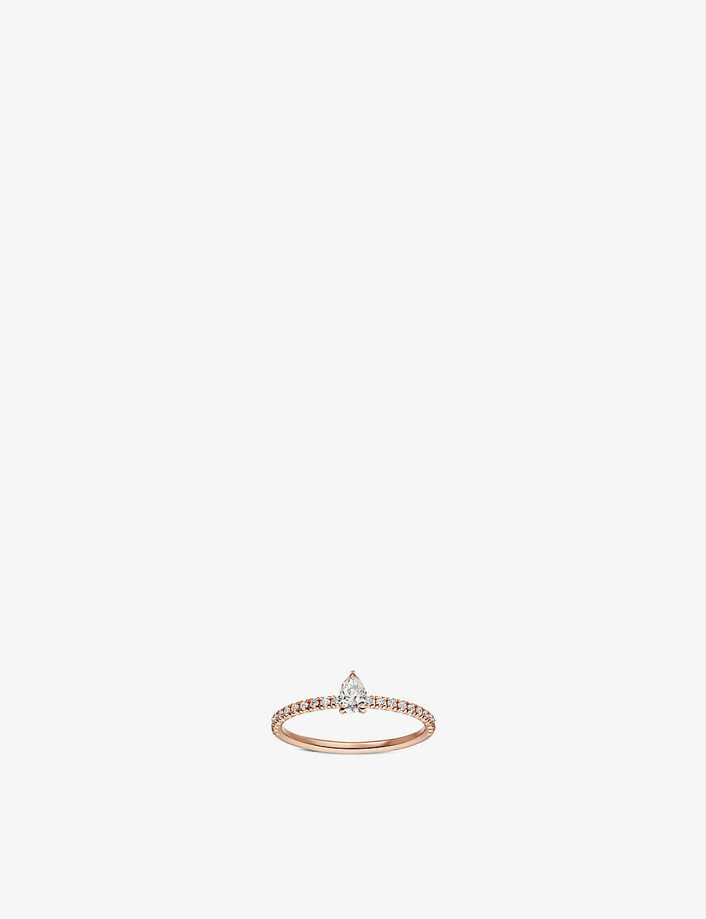 Cartier Womens Rose Gold Étincelle De 18ct Rose-gold And 0.26ct Brilliant- And Pear-cut Diamond Ring