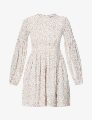 ganni floral print dress