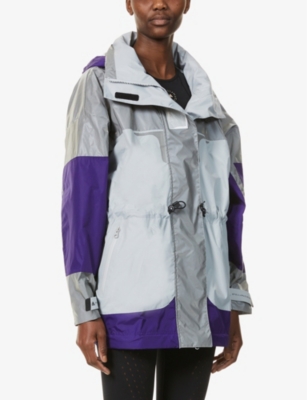 Adidas By Stella Mccartney High Neck Reflective Recycled Polyester Jacket Selfridges Com