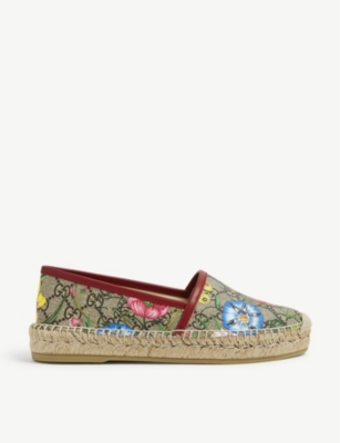 GUCCI Pilar floral print canvas espadrilles Selfridges