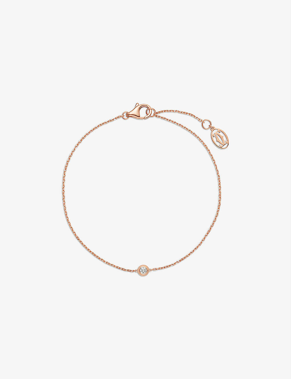 Shop Cartier Womens Gold D'amour 18ct Rose-gold And Diamond Bracelet In Rose Gold