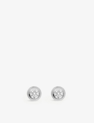 Shop Cartier Womens White Gold D'amour Small 18ct White-gold And 0.09ct Brilliant-cut Diamond Stud Earrin