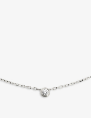 Cartier d'Amour small 18ct white-gold and 0.09ct diamond necklace