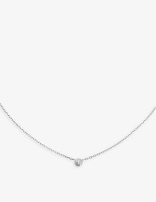 CARTIER: Cartier d'Amour small 18ct white-gold and 0.09ct diamond necklace
