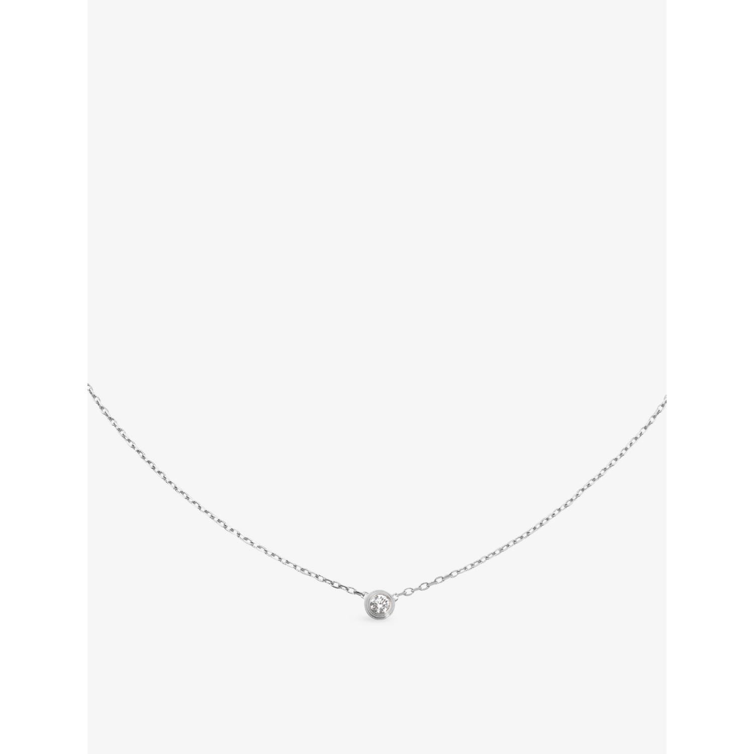 Cartier d'Amour Small 18ct White Gold 0.09ct Diamond Necklace