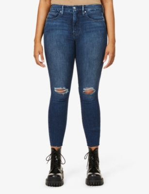 Good American Good Legs Crop Skinny High Rise Jeans Selfridges Com