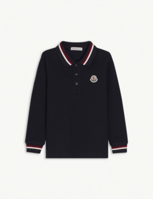 MONCLER - Branded long-sleeved cotton 