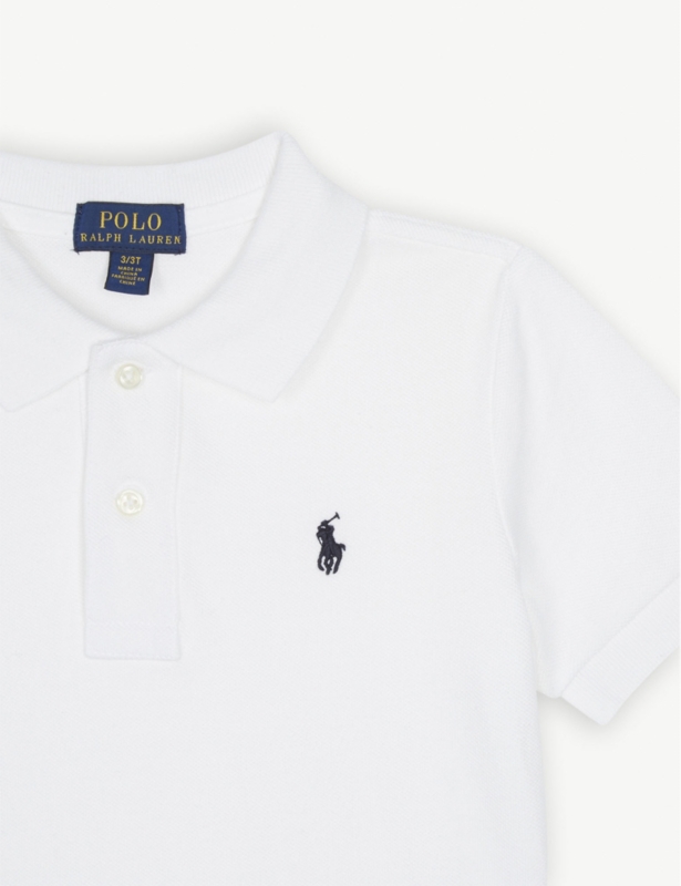 Logo-embroidered cotton polo shirt 2-14 years