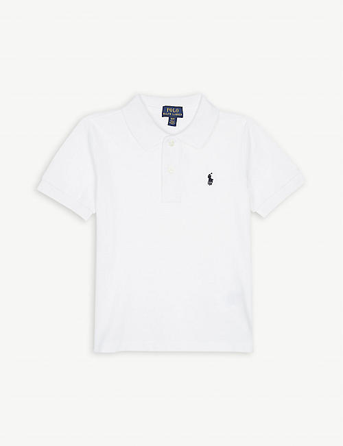POLO RALPH LAUREN: Logo-embroidered cotton polo shirt 2-14 years