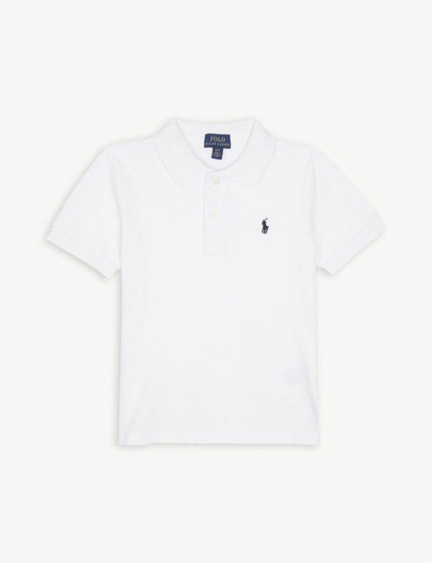 Logo-embroidered cotton polo shirt 2-14 years