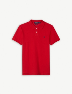 Ralph Lauren Kids' Logo Cotton-jersey Polo Shirt 2-14 Years In Red