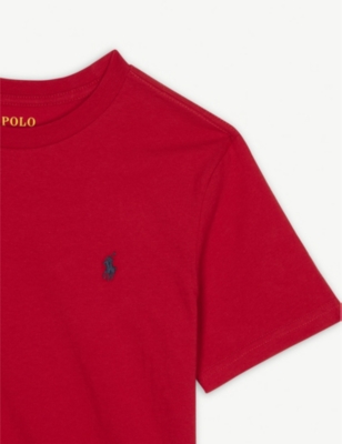 Shop Ralph Lauren Boys Rl 2000 Red Kids Boys' Logo-embroidered Cotton-jersey T-shirt In Nero