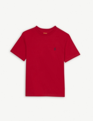 Shop Ralph Lauren Boys Rl 2000 Red Kids Boys' Logo-embroidered Cotton-jersey T-shirt In Nero