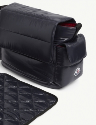 black quilted baby changing bag