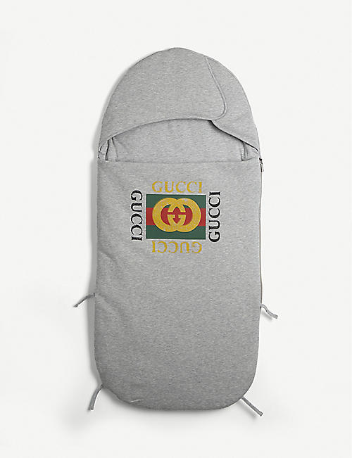 GUCCI: Logo cotton nest baby sleeping bag