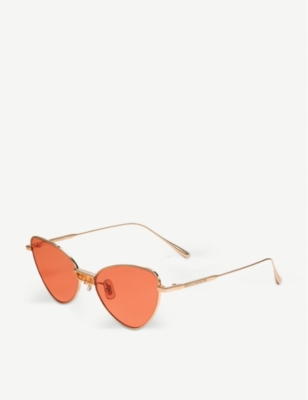 GENTLE MONSTER: Chakra 032(OR) gold-toned metal cat-eye sunglasses