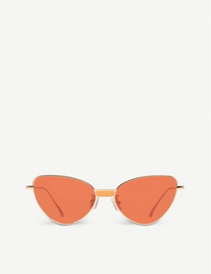 GENTLE MONSTER: Chakra 032(OR) gold-toned metal cat-eye sunglasses