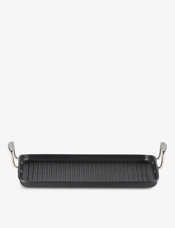 Toughened Non-Stick Ribbed cast-aluminium grill pan 35cm