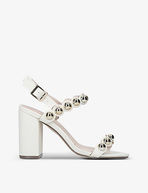 MISS KG: Porto embellished block-heel sandals