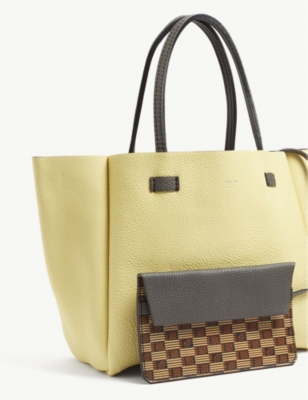 reversible leather tote