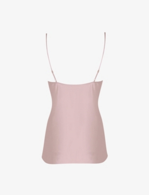 Shop Agent Provocateur Womens Pink Classic Silk-satin Camisole Pyjama Top