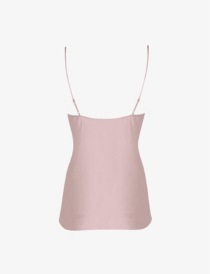 AGENT PROVOCATEUR: Classic silk-satin camisole pyjama top