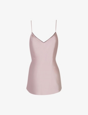 Agent Provocateur Classic Silk-satin Camisole Pyjama Top In Pink