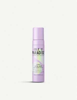 ISLE OF PARADISE: Express Ultra Dark self-tanning mousse 200ml