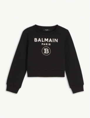 balmain logo print sweatshirt