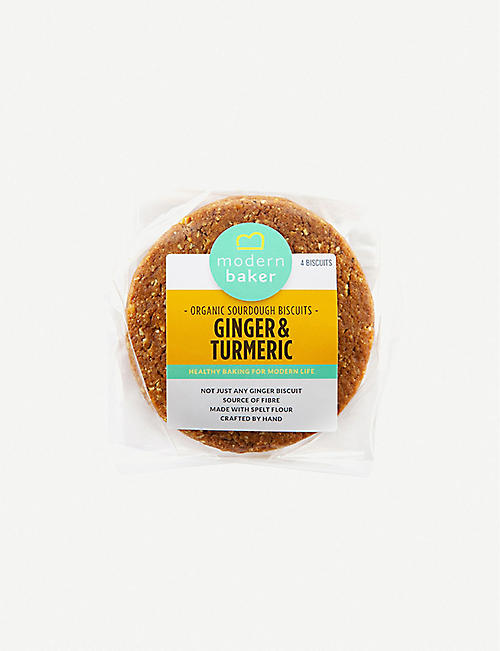MODERN BAKER: Ginger and Turmeric organic sourdough biscuits 200g