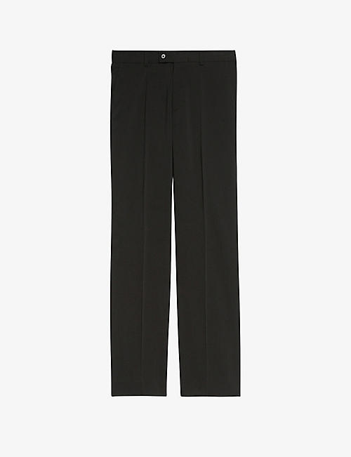 SANDRO: Straight-leg virgin wool trousers