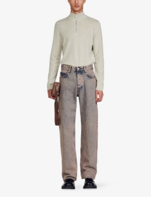 SANDRO: Half-zip wool jumper