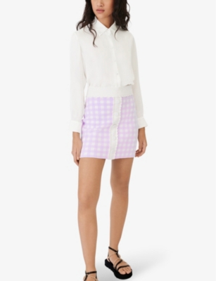 Maje Maja Silk Button-up Blouse In White