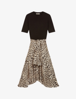 maje leopard dress