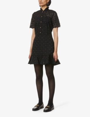 Zara lace dress with jewel outlet button