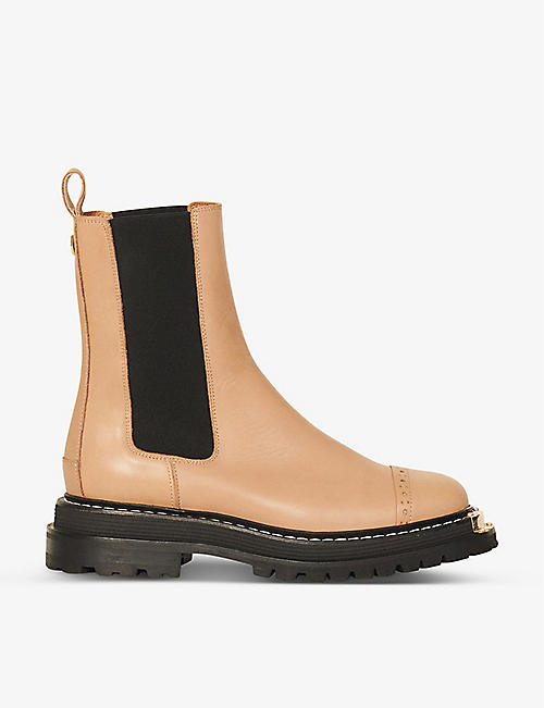SANDRO: Liam leather Chelsea boots