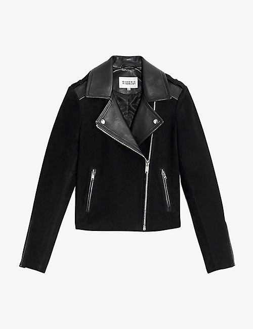 CLAUDIE PIERLOT: Carma leather biker jacket